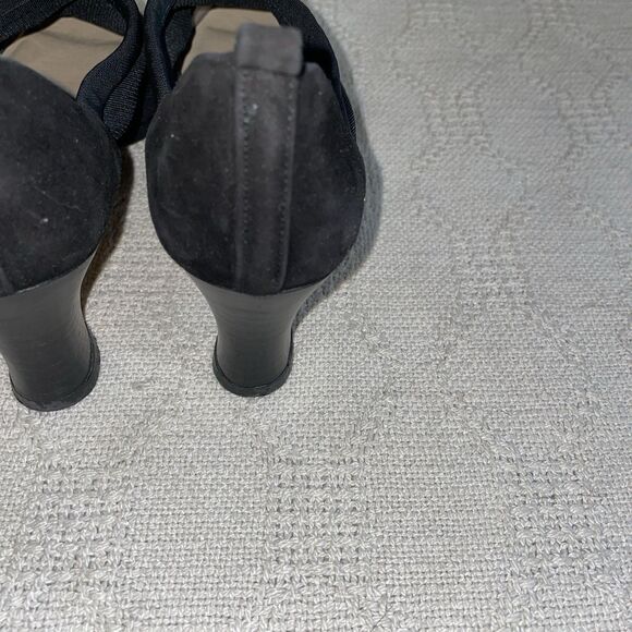 Nordstrom Women’s Dress Pumps Size 7 B Black Fabric Going Out Party Business - Picture 12 of 12